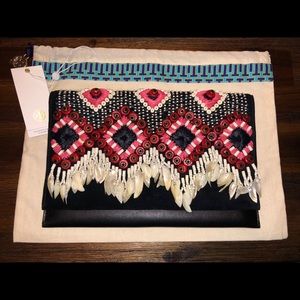 Tory Burch Brooke Embellished Clutch NWT